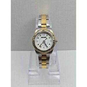 Craftsman By Relic Womens Two Tone Quartz Stainless Watch Wrench Hand White Dial